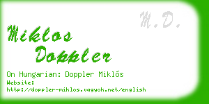 miklos doppler business card
