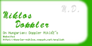 miklos doppler business card